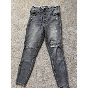 Women's KUT from the Kloth Gray Distressed Ankle Jeans Size 10